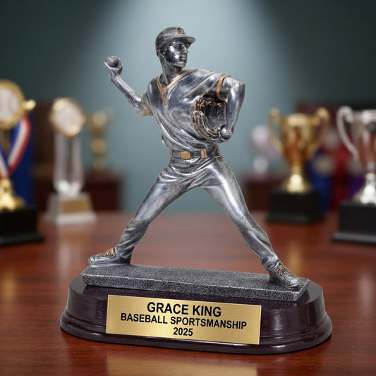Baseball Award Trophy | Personalized | Custom Engraved | Pitcher | MVP | Baseball Gift | Baseball Team Award - View 2