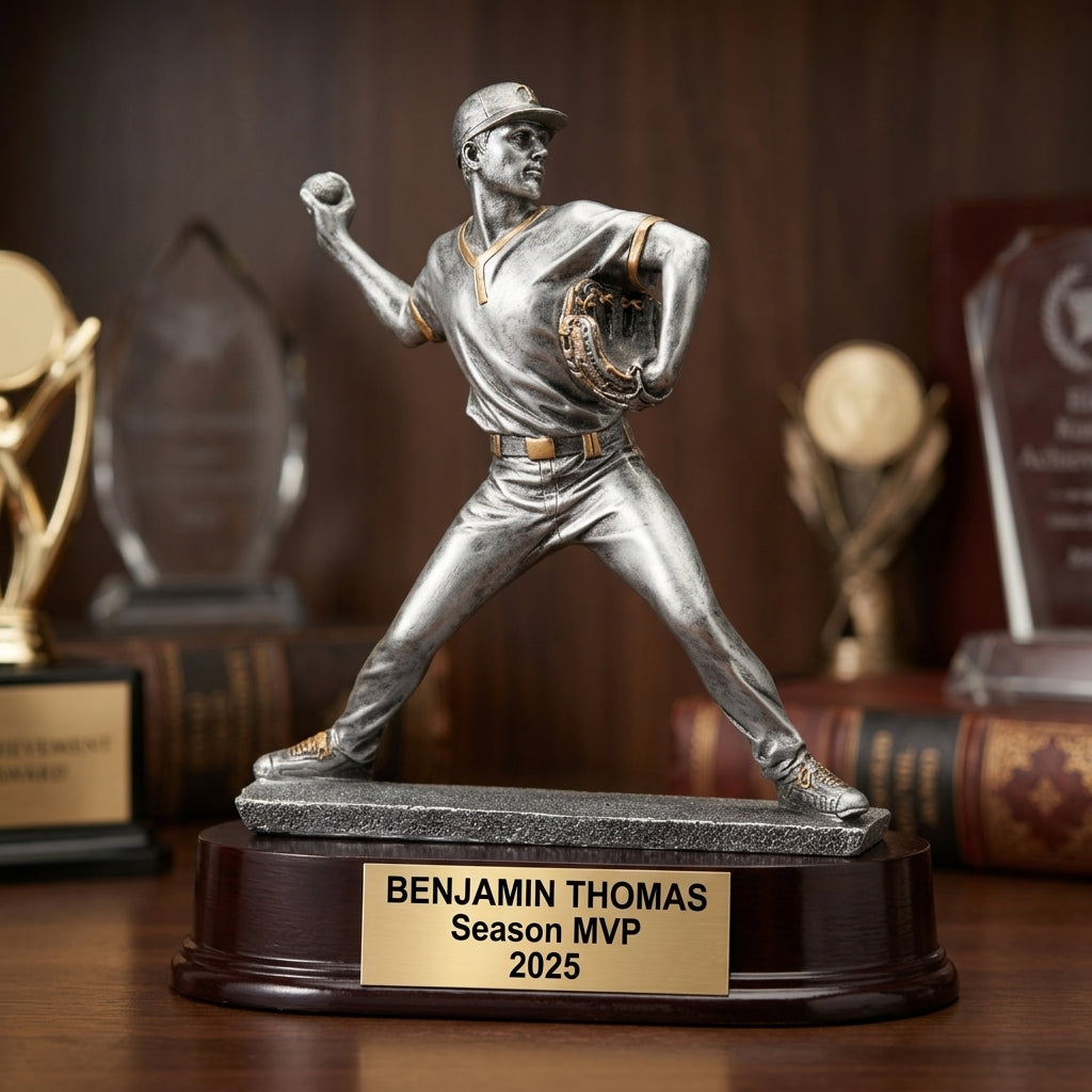Baseball Award Trophy | Personalized | Custom Engraved | Pitcher | MVP | Baseball Gift | Baseball Team Award - View 4