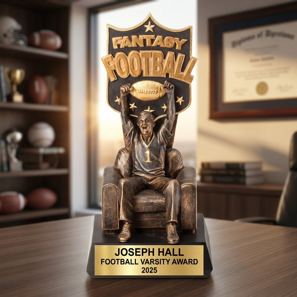Personalized | Fantasy Football Award | Custom Engraved | Championship Trophy | League Winner | Personalized Award | Football Trophy - View 5