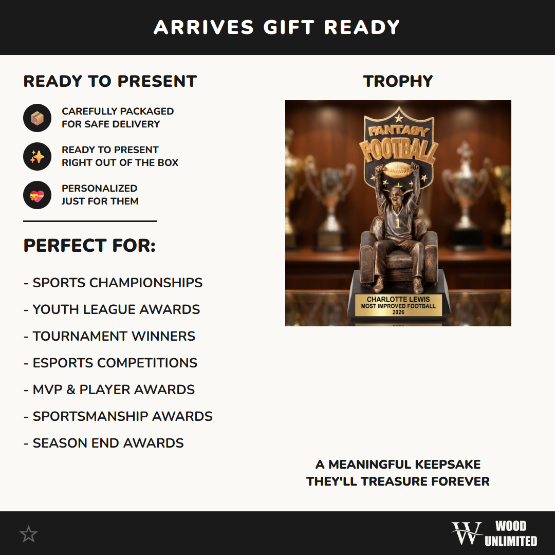 Personalized | Fantasy Football Award | Custom Engraved | Championship Trophy | League Winner | Personalized Award | Football Trophy