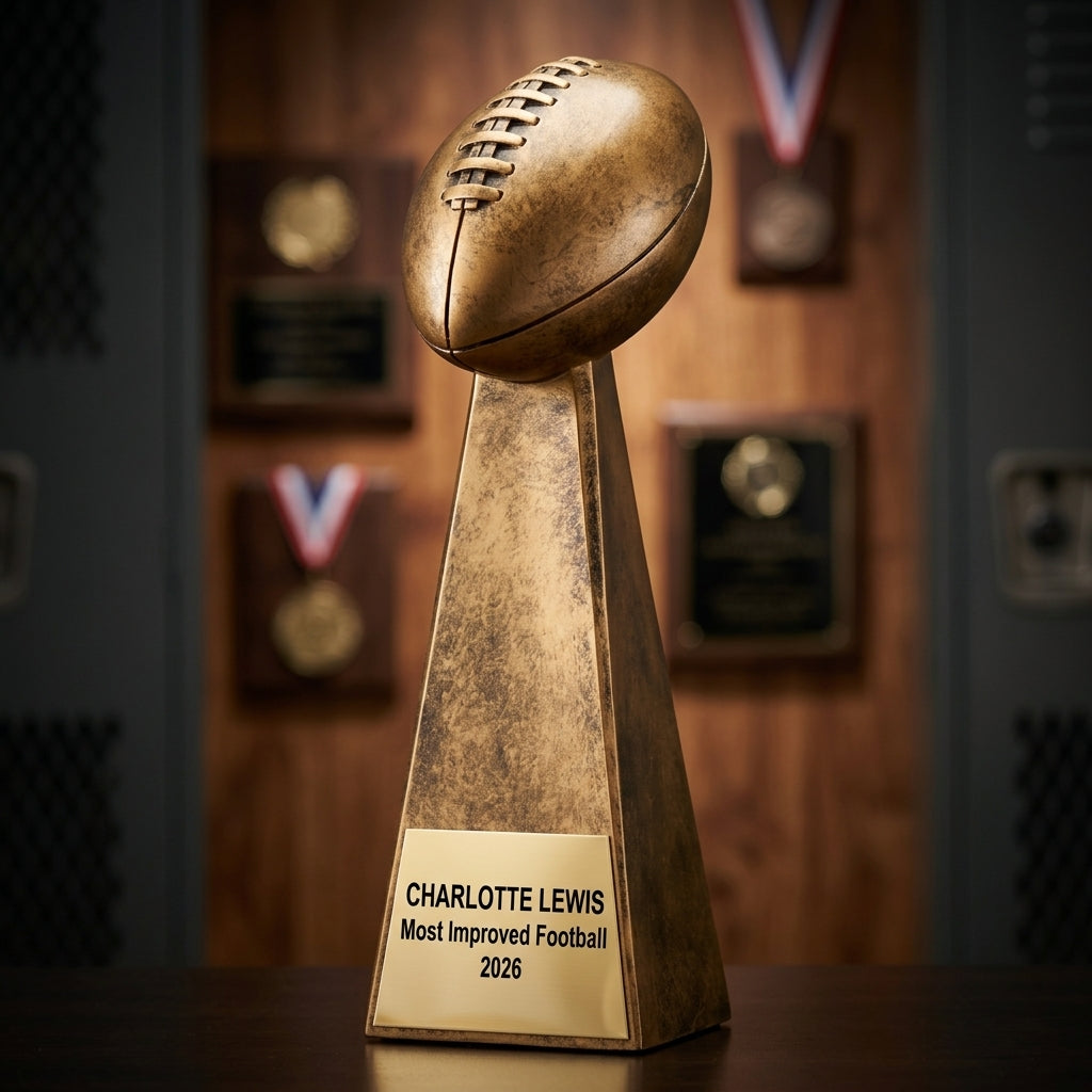 Personalized | Fantasy Football Award | Custom Engraved | Championship Trophy | Football Award | Engraved | League Winner | MVP | Custom - View 3