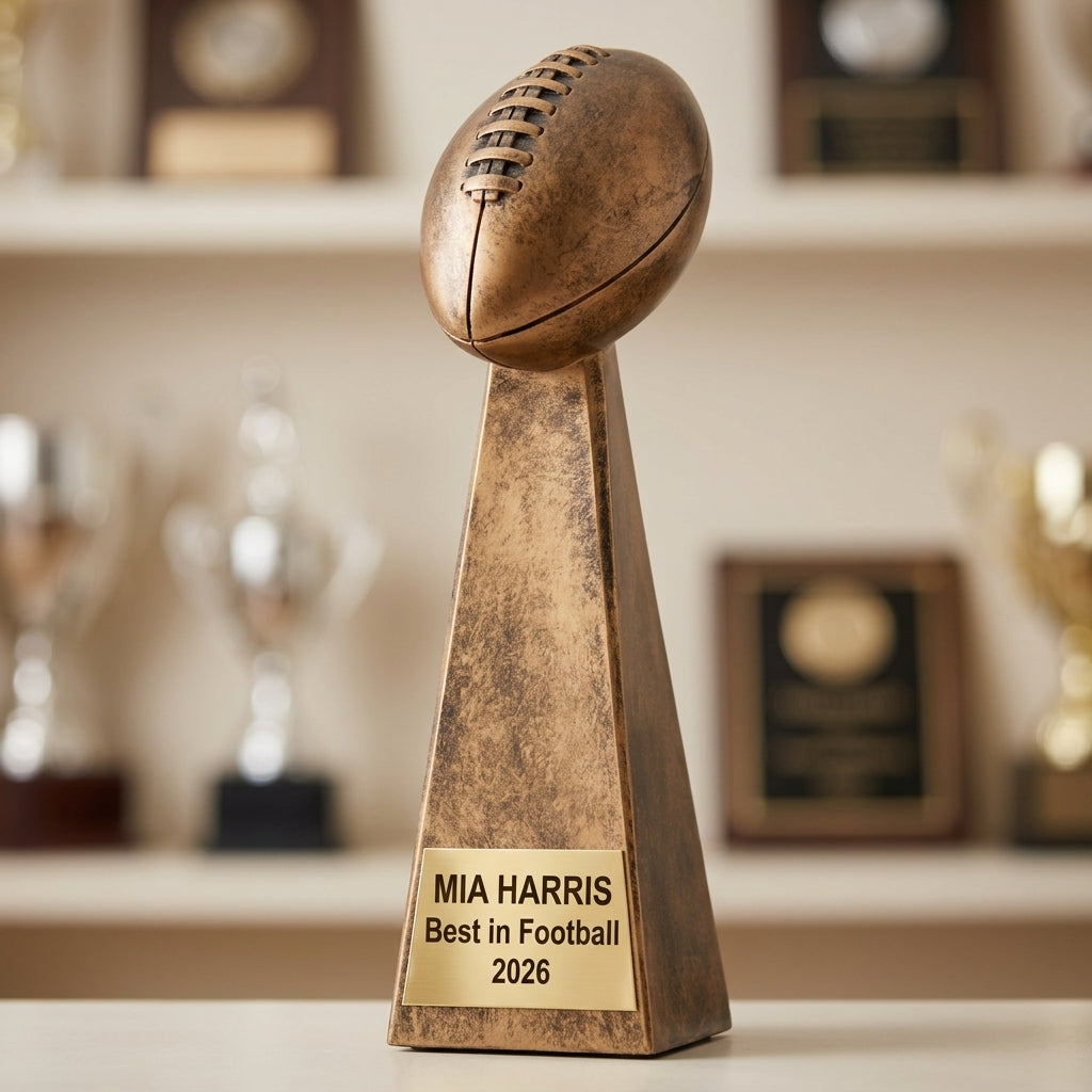 Personalized | Fantasy Football Award | Custom Engraved | Championship Trophy | Football Award | Engraved | League Winner | MVP | Custom - View 4