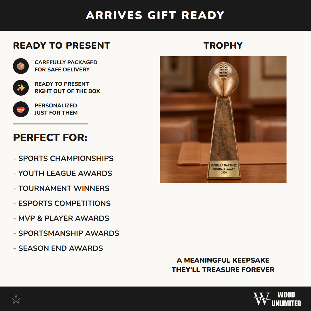 Personalized | Fantasy Football Award | Custom Engraved | Championship Trophy | Football Award | Engraved | League Winner | MVP | Custom