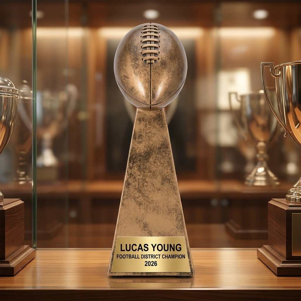 Personalized | Football Award | Custom Engraved | Football Trophy | Fantasy Football | Championship Award | Personalized Engraved - View 1