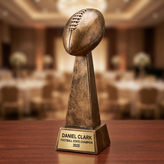 Personalized | Football Award | Custom Engraved | Football Trophy | Fantasy Football | Championship Award | Personalized Engraved - View 2