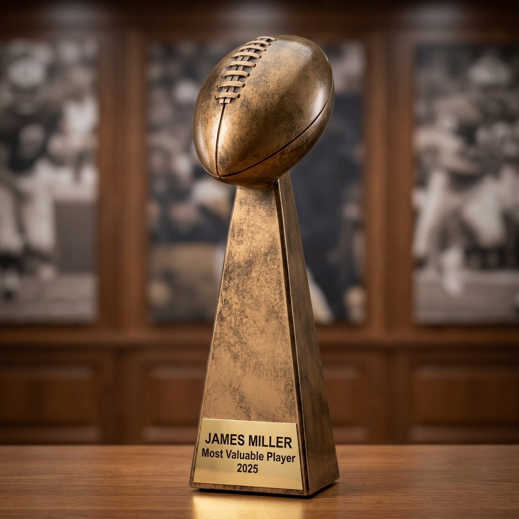 Personalized | Football Award | Custom Engraved | Football Trophy | Fantasy Football | Championship Award | Personalized Engraved - View 3