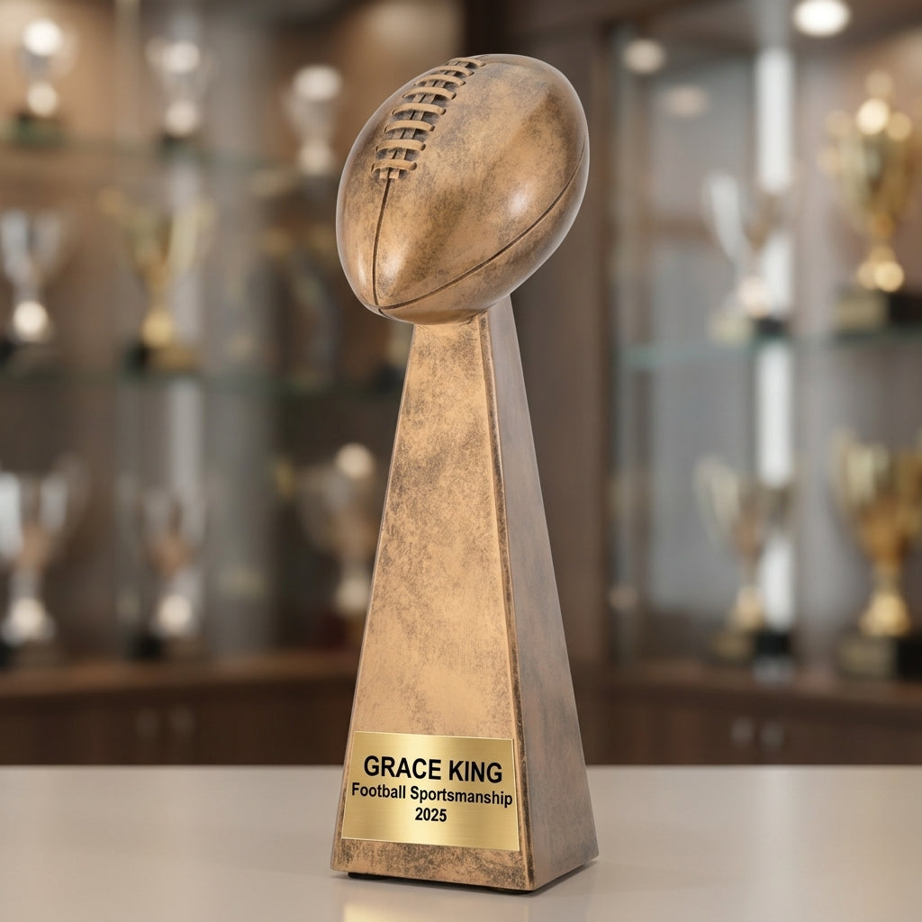 Personalized | Football Award | Custom Engraved | Football Trophy | Fantasy Football | Championship Award | Personalized Engraved - View 4