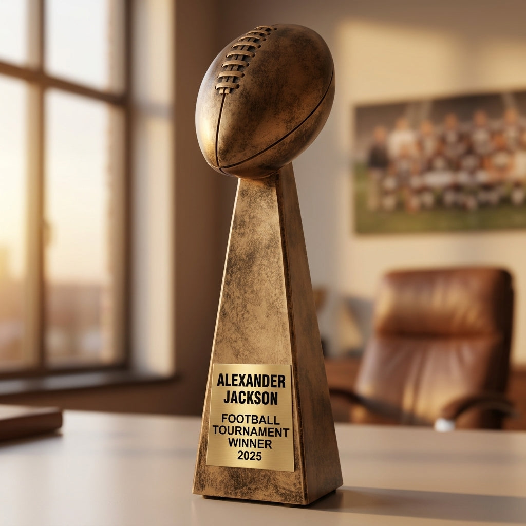 Personalized | Football Award | Custom Engraved | Football Trophy | Fantasy Football | Championship Award | Personalized Engraved - View 5