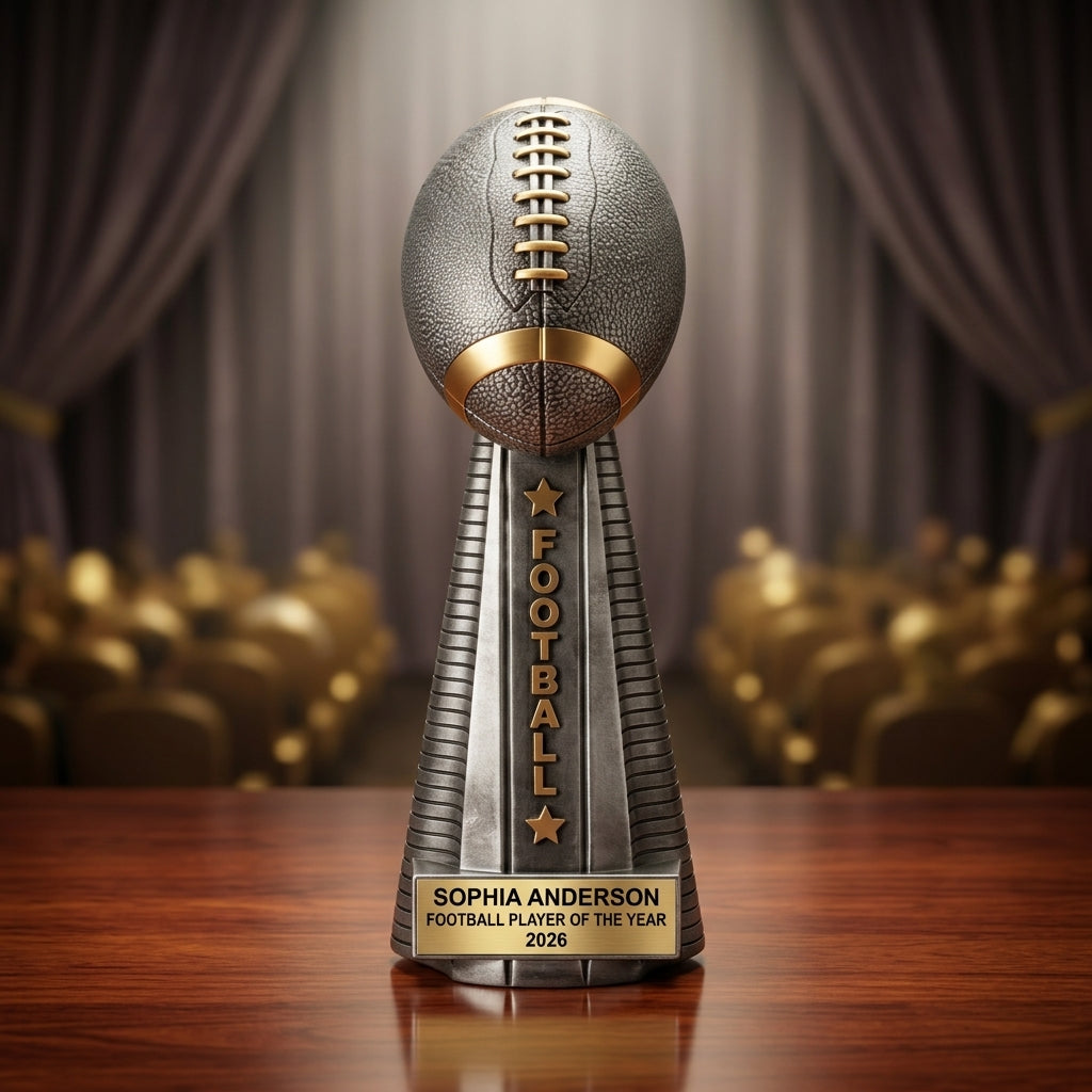 Personalized | Football Award | Custom Engraved | Trophy | Award | Custom | Engraved | Championship | MVP | Team | Youth | Football trophy - View 2
