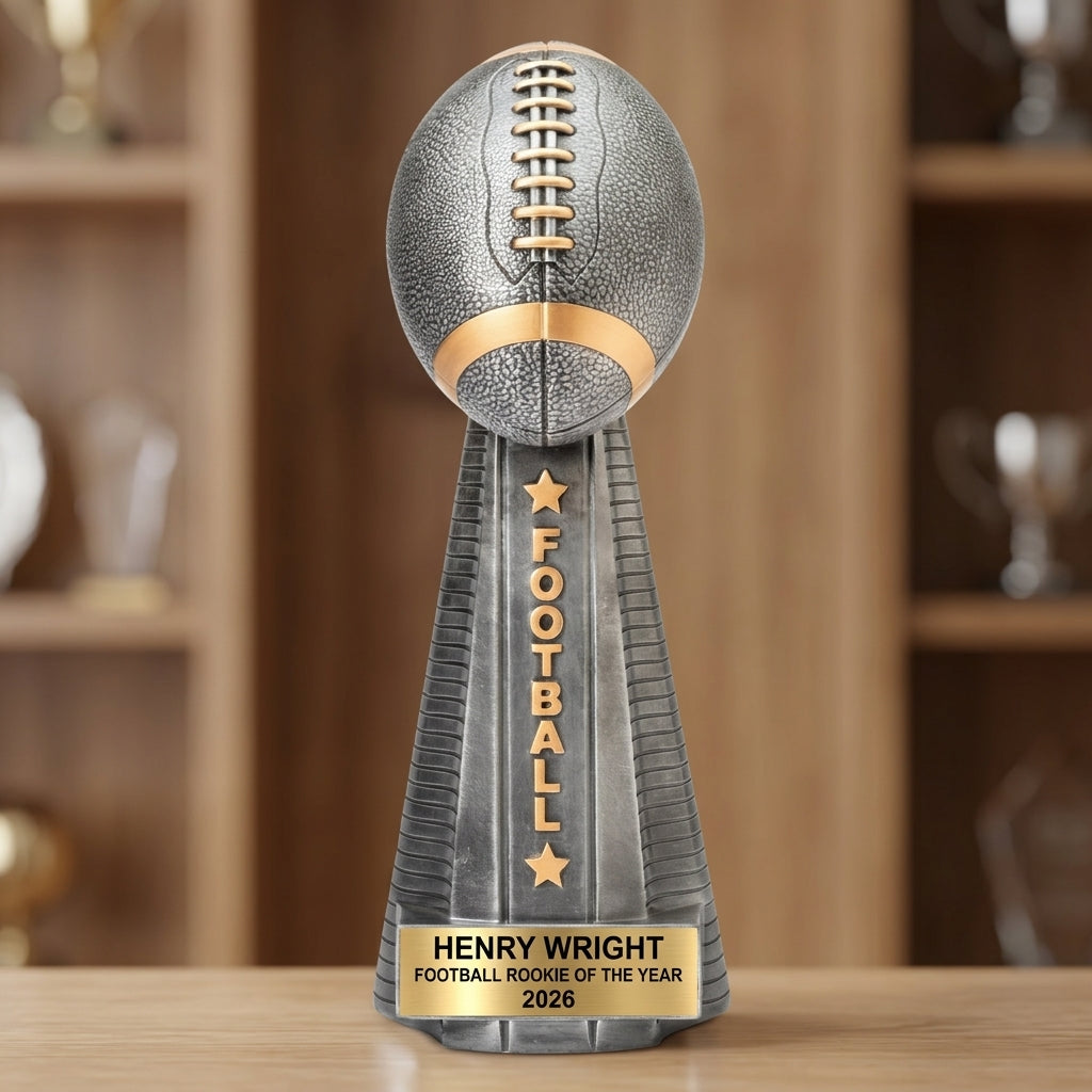 Personalized | Football Award | Custom Engraved | Trophy | Award | Custom | Engraved | Championship | MVP | Team | Youth | Football trophy - View 4
