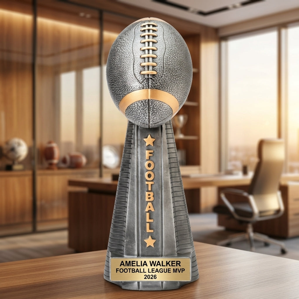 Personalized | Football Award | Custom Engraved | Trophy | Award | Custom | Engraved | Championship | MVP | Team | Youth | Football trophy - View 5