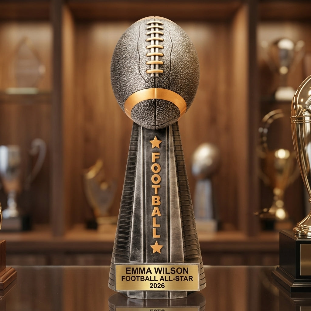 Personalized | Football Award | Custom Engraved | Football Trophy | Personalized Award | Engraved Trophy | Custom Football | MVP Award - View 1