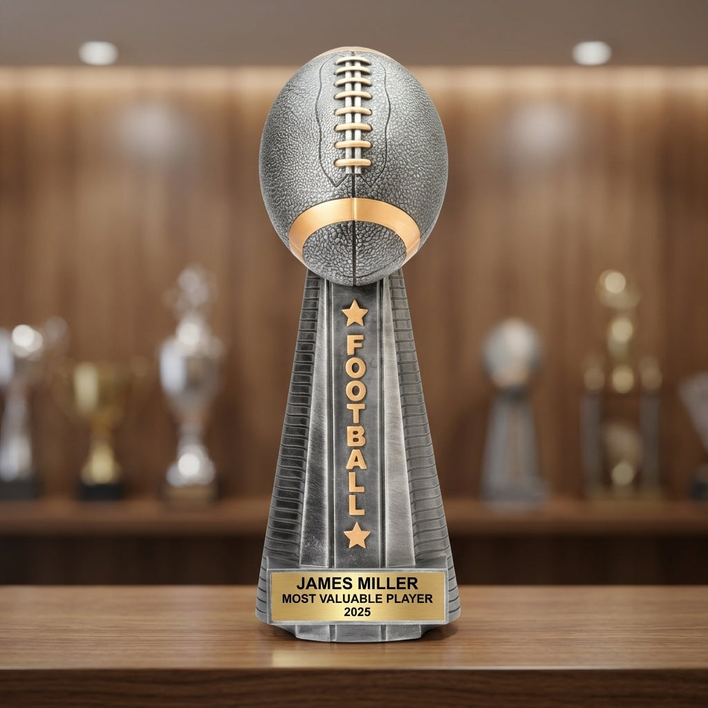 Personalized | Football Award | Custom Engraved | Football Trophy | Personalized Award | Engraved Trophy | Custom Football | MVP Award - View 4