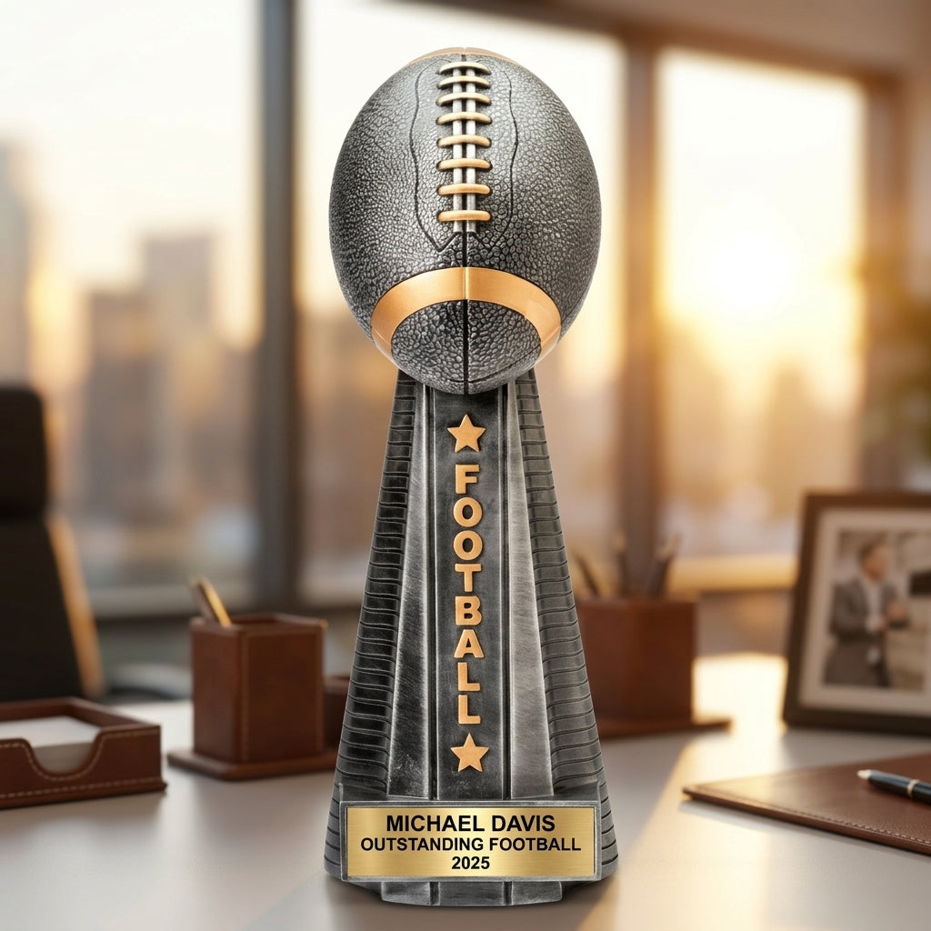Personalized | Football Award | Custom Engraved | Football Trophy | Personalized Award | Engraved Trophy | Custom Football | MVP Award - View 5