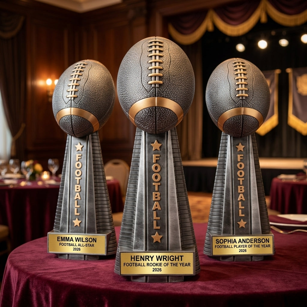 Personalized | Football Award | Custom Engraved | Football Trophy | Personalized Award | Engraved Trophy | Custom Football | MVP Award - View 6