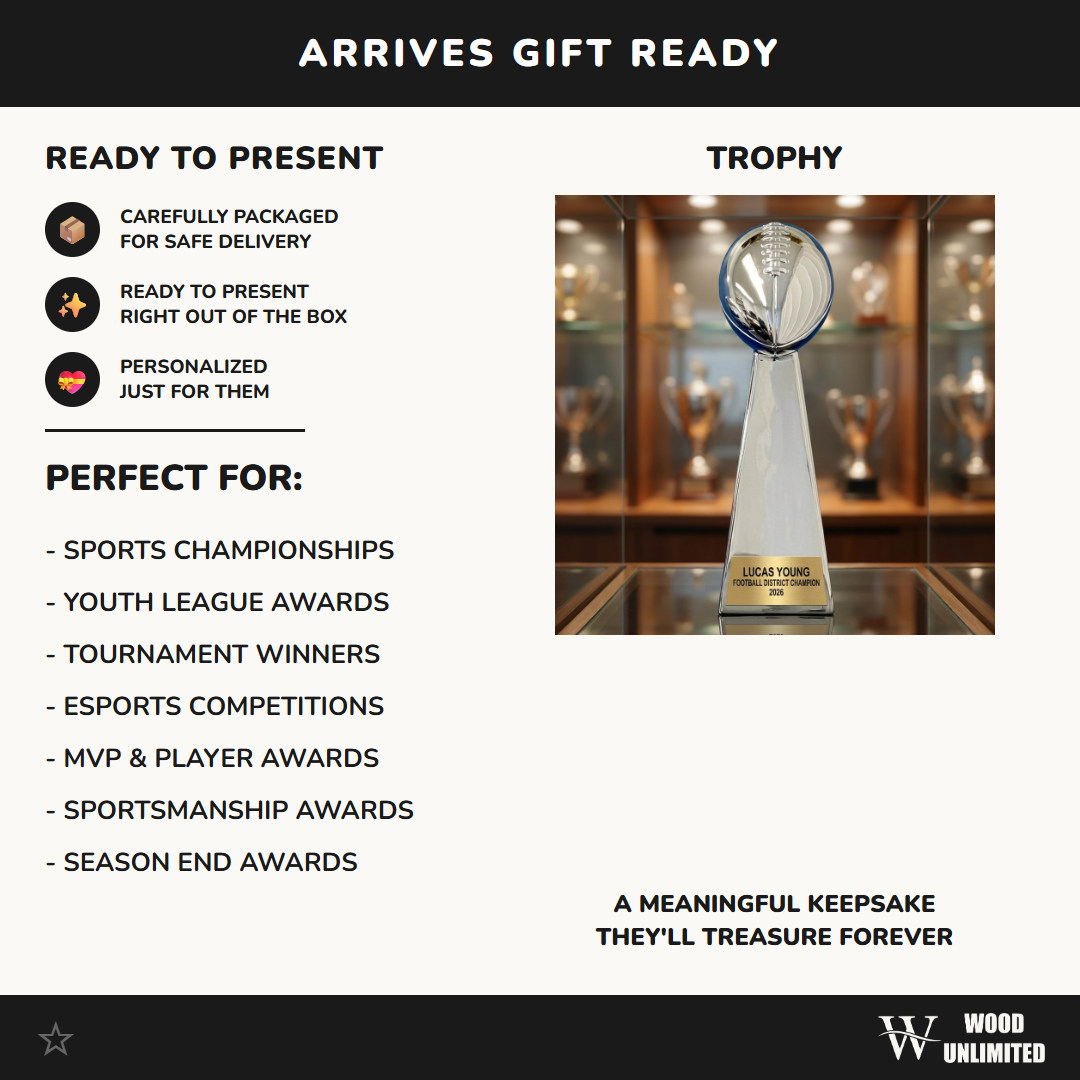 Personalized | Football Award | Custom Engraved | Football Trophy | Championship Award | Engraved Trophy | Personalized Football