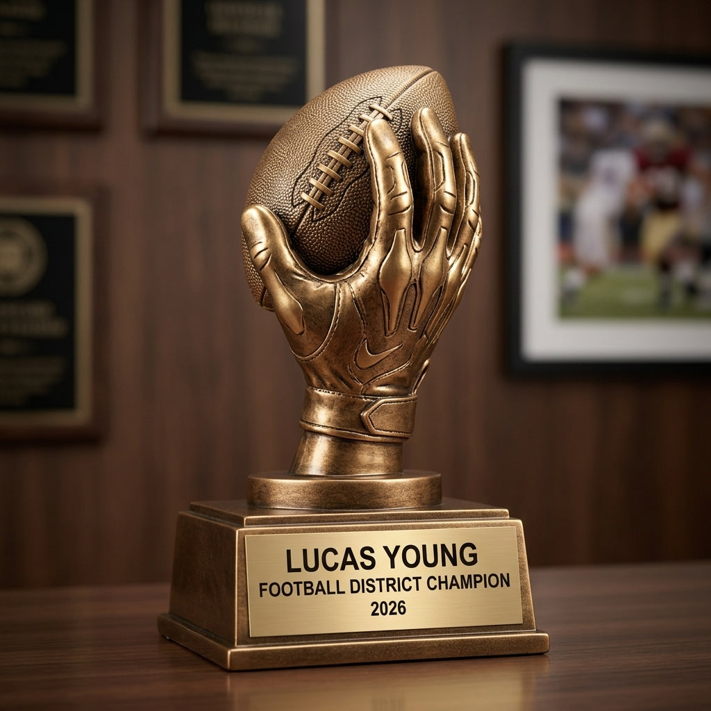 Personalized | Football Award | Custom Engraved | Football Trophy | Personalized Award | Team Recognition | MVP Gift | Coach Appreciation - View 3