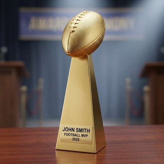 Personalized | Football Award | Custom Engraved | Football Trophy | Fantasy Football | Championship Award | MVP Trophy | Youth Football - View 2