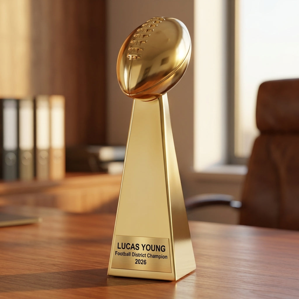 Personalized | Football Award | Custom Engraved | Football Trophy | Fantasy Football | Championship Award | MVP Trophy | Youth Football - View 5
