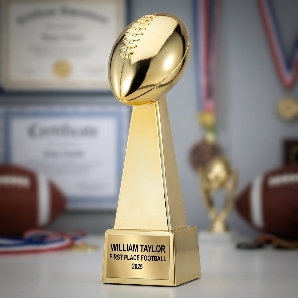 Personalized | Football Award | Custom Engraved | Football Trophy | Fantasy Football | MVP Award | League Champion | Engraved Custom - View 3