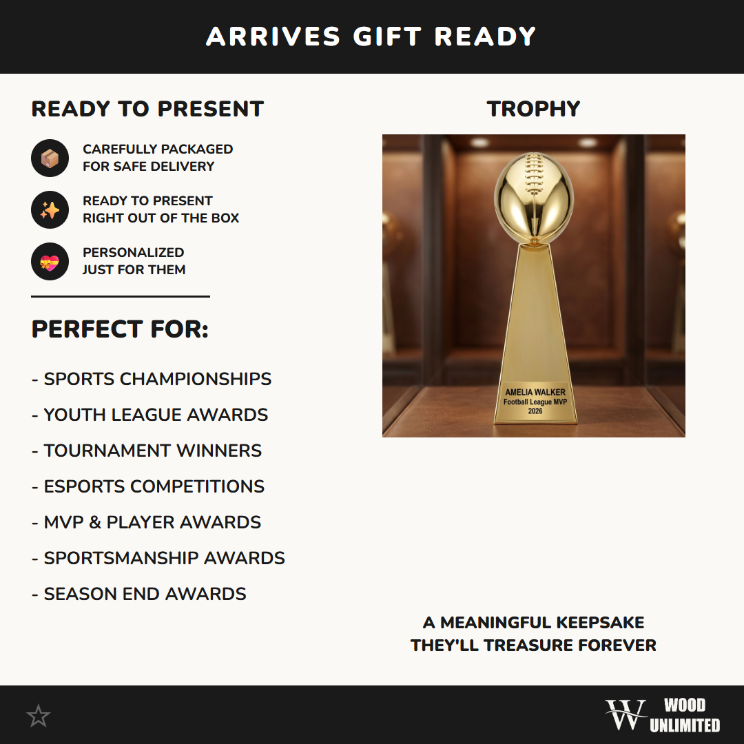 Personalized | Football Award | Custom Engraved | Football Trophy | Fantasy Football | MVP Award | League Champion | Engraved Custom