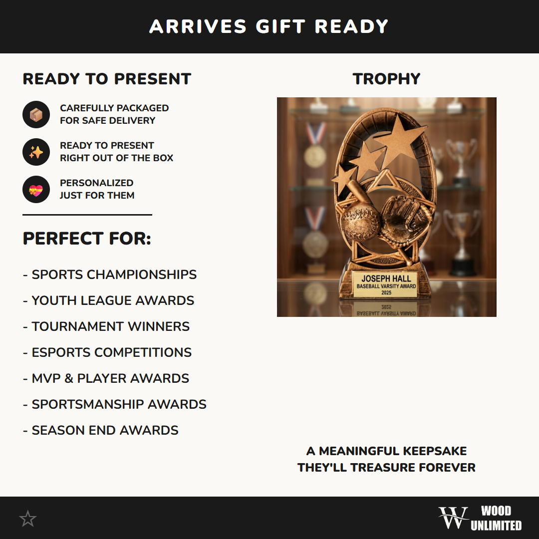 Personalized | Baseball Award | Custom Engraved | Baseball Trophy | Personalized Award | Youth Baseball | MVP Award | Team Gift