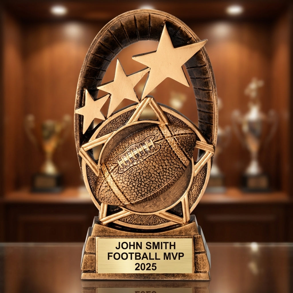 Personalized | Football Award | Custom Engraved | Trophy | Award | Custom | Engraved | MVP | Championship | Youth | Team | Football trophy - View 1