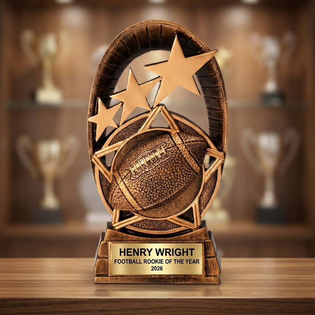 Personalized | Football Award | Custom Engraved | Trophy | Award | Custom | Engraved | MVP | Championship | Youth | Team | Football trophy - View 4