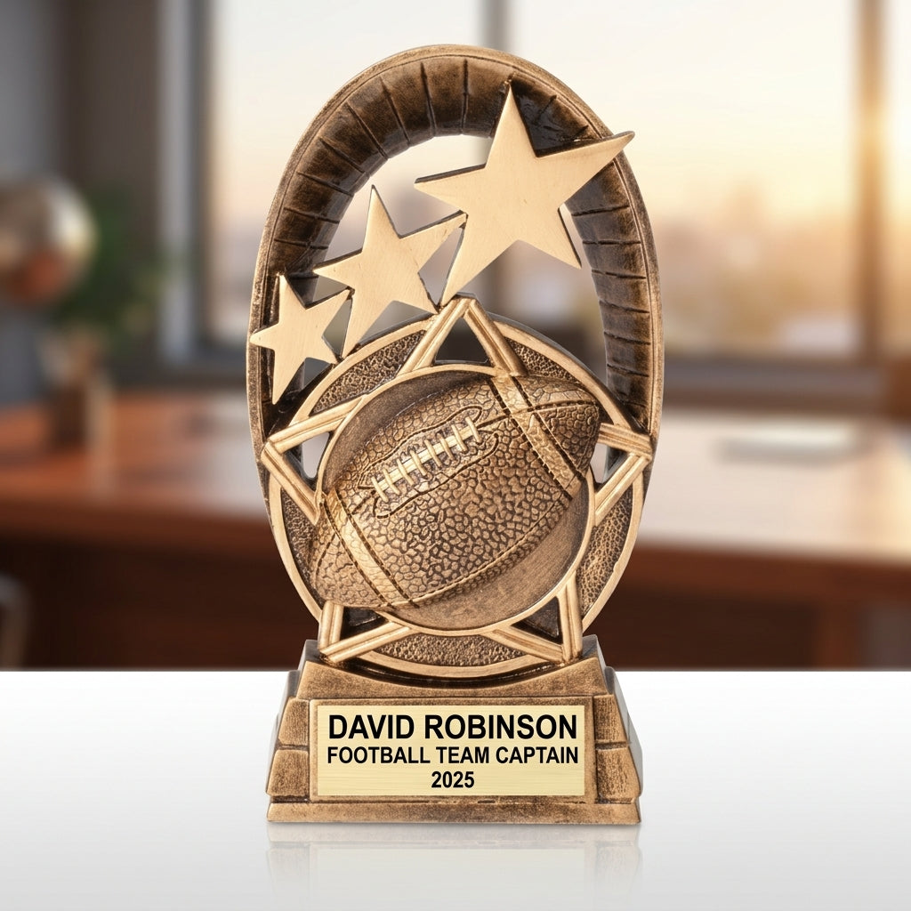 Personalized | Football Award | Custom Engraved | Trophy | Award | Custom | Engraved | MVP | Championship | Youth | Team | Football trophy - View 5