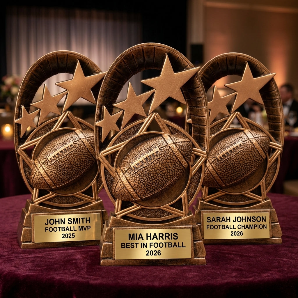Personalized | Football Award | Custom Engraved | Trophy | Award | Custom | Engraved | MVP | Championship | Youth | Team | Football trophy - View 6