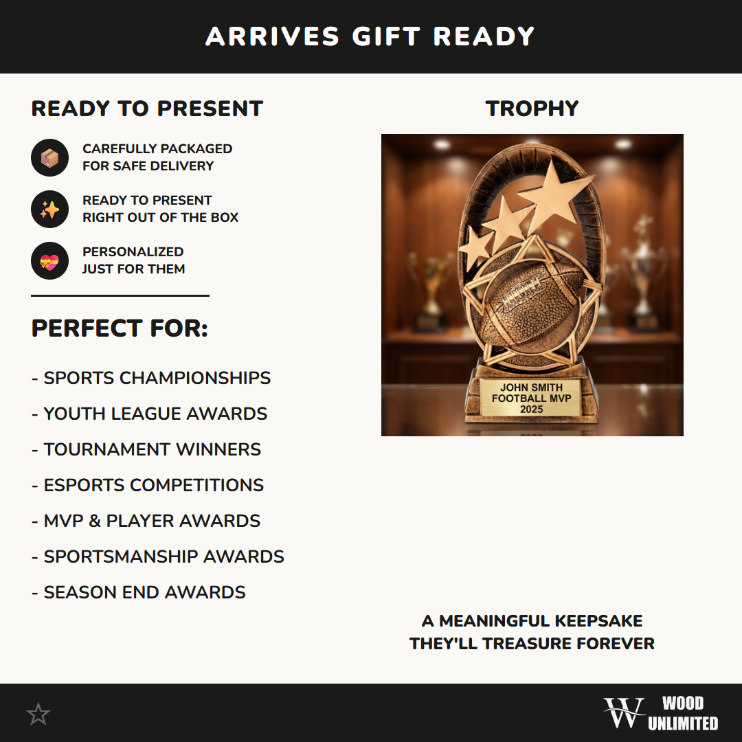 Personalized | Football Award | Custom Engraved | Trophy | Award | Custom | Engraved | MVP | Championship | Youth | Team | Football trophy