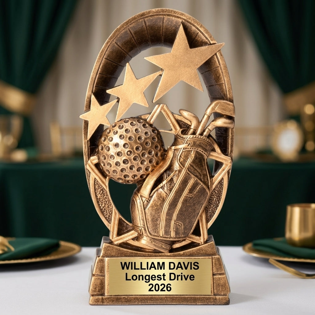 Personalized | Golf Award | Custom Engraved | Trophy | Award | Engraved | Custom | Tournament | League | Golfer | Gift | Golf Trophy - View 2