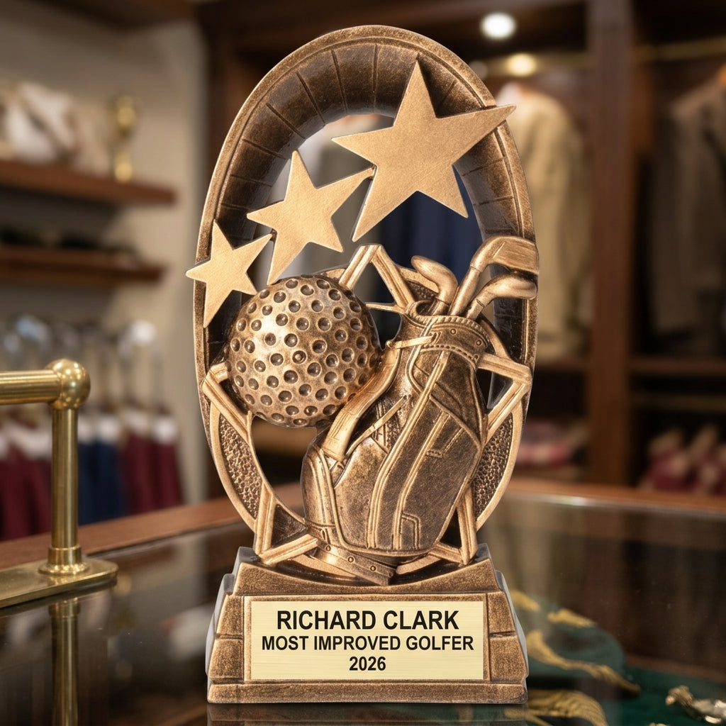 Personalized | Golf Award | Custom Engraved | Trophy | Award | Engraved | Custom | Tournament | League | Golfer | Gift | Golf Trophy - View 3