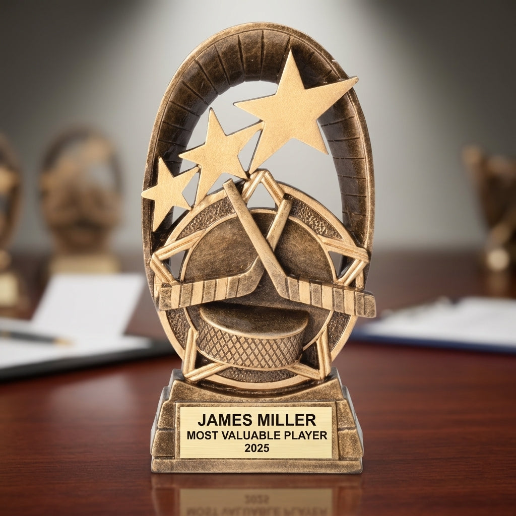 Personalized | Hockey Award | Custom Engraved | Hockey Trophy | MVP Award | Team Recognition | Youth Hockey | Personalized Gift - View 2