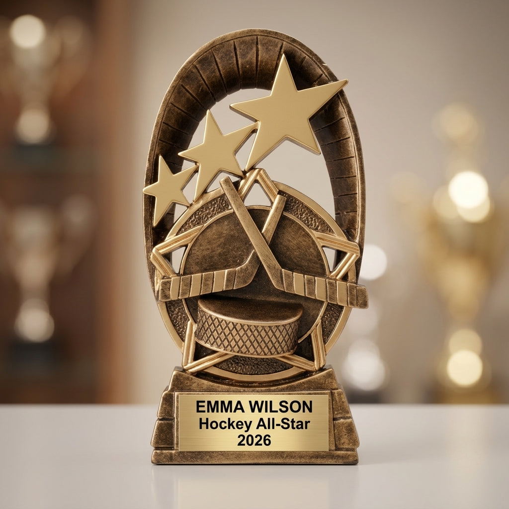 Personalized | Hockey Award | Custom Engraved | Hockey Trophy | MVP Award | Team Recognition | Youth Hockey | Personalized Gift - View 4
