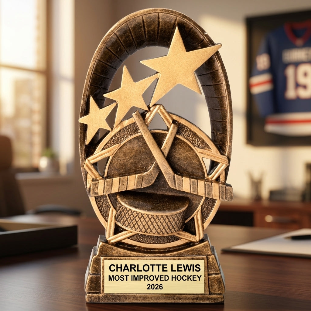 Personalized | Hockey Award | Custom Engraved | Hockey Trophy | MVP Award | Team Recognition | Youth Hockey | Personalized Gift - View 5