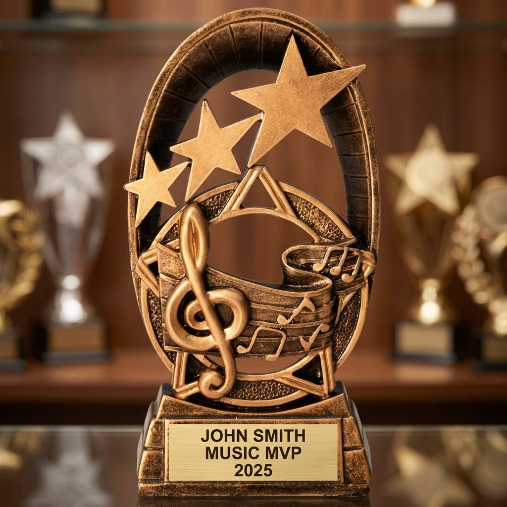 Personalized | Music Award | Custom Engraved | Music Trophy | Engraved Award | Personalized Music | Musician Gift | Choir Band - View 1