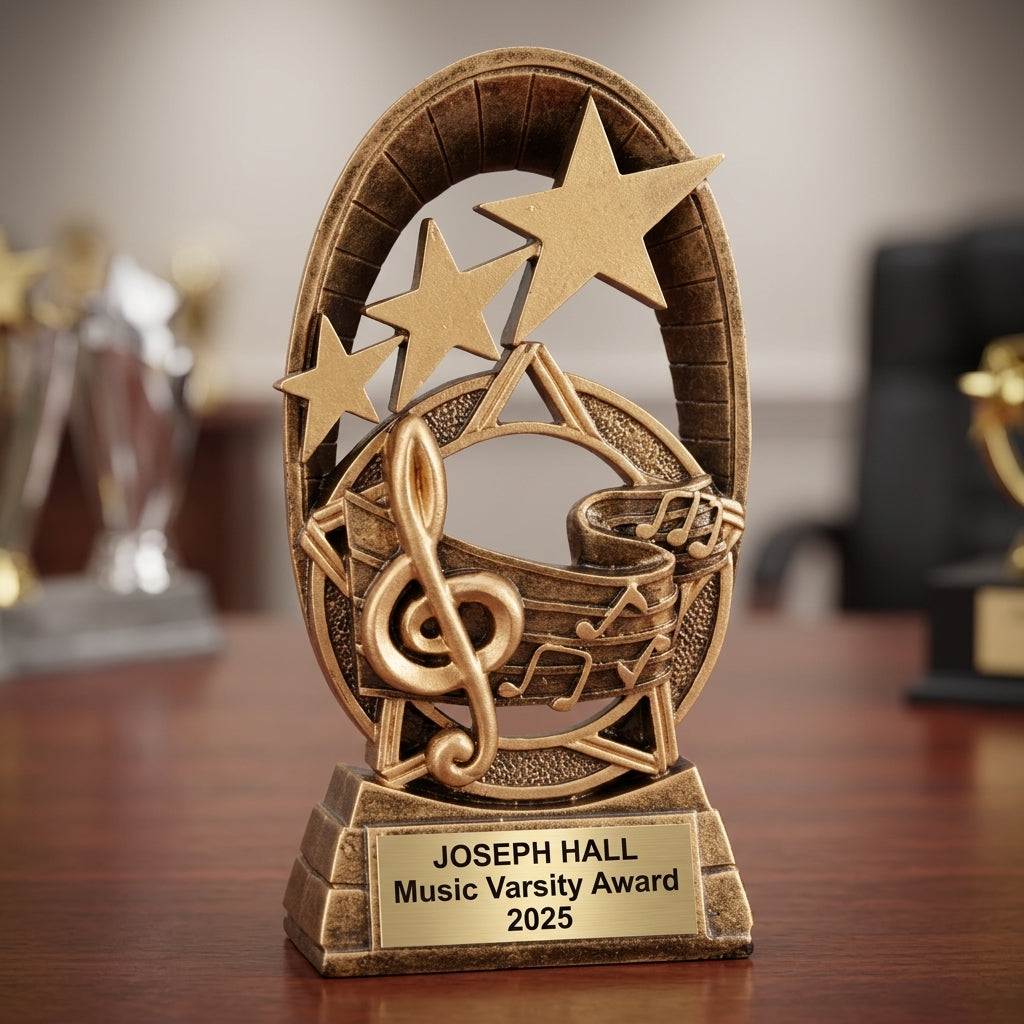 Personalized | Music Award | Custom Engraved | Music Trophy | Engraved Award | Personalized Music | Musician Gift | Choir Band - View 2