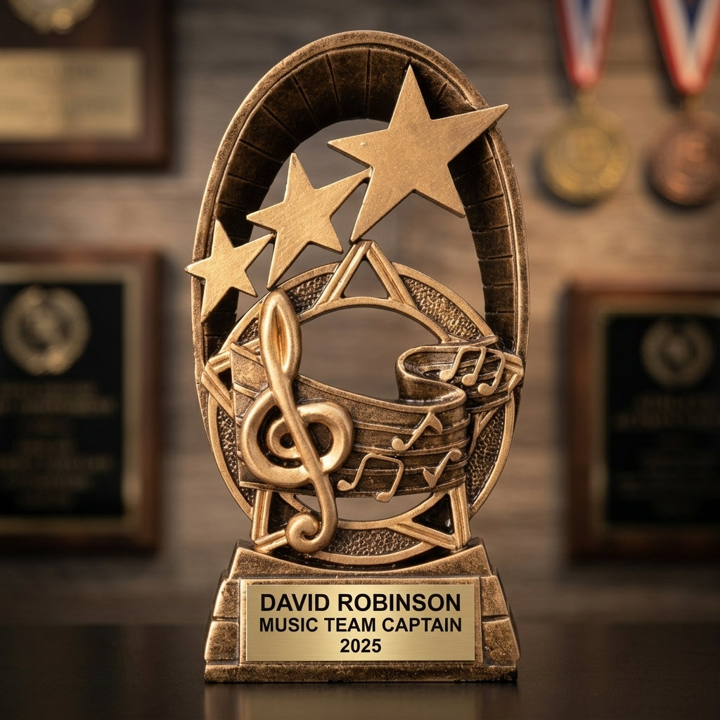 Personalized | Music Award | Custom Engraved | Music Trophy | Engraved Award | Personalized Music | Musician Gift | Choir Band - View 3
