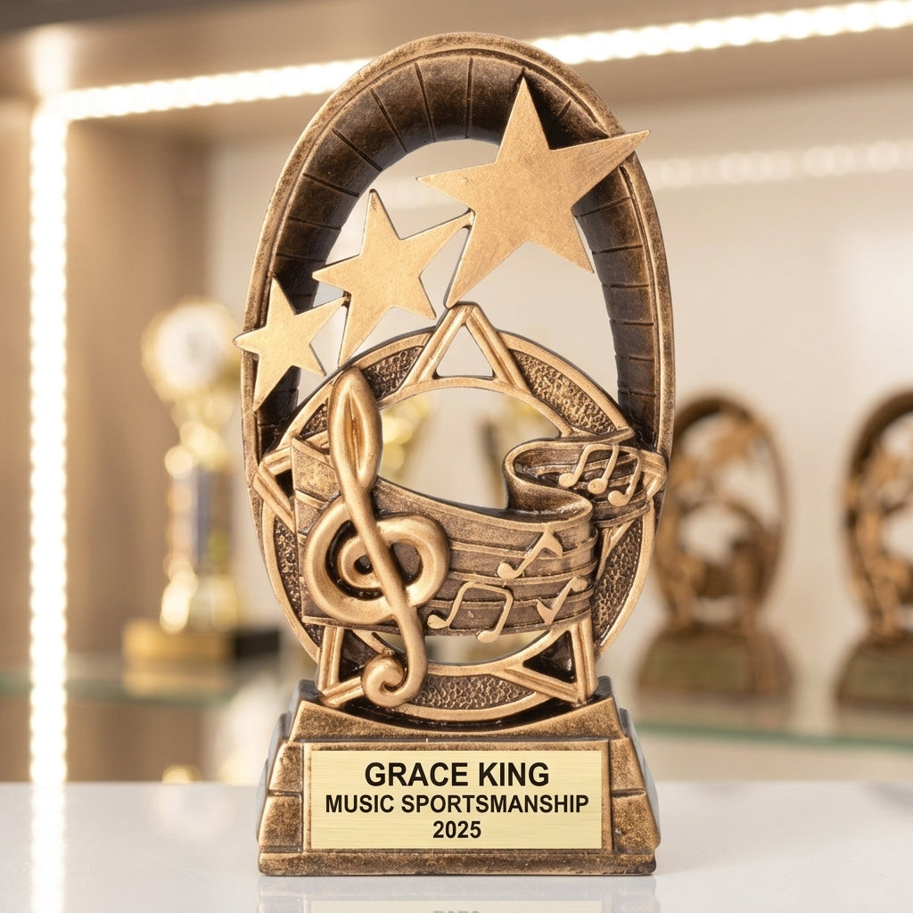 Personalized | Music Award | Custom Engraved | Music Trophy | Engraved Award | Personalized Music | Musician Gift | Choir Band - View 4