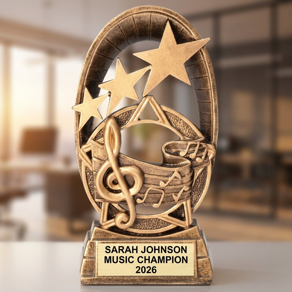 Personalized | Music Award | Custom Engraved | Music Trophy | Engraved Award | Personalized Music | Musician Gift | Choir Band - View 5