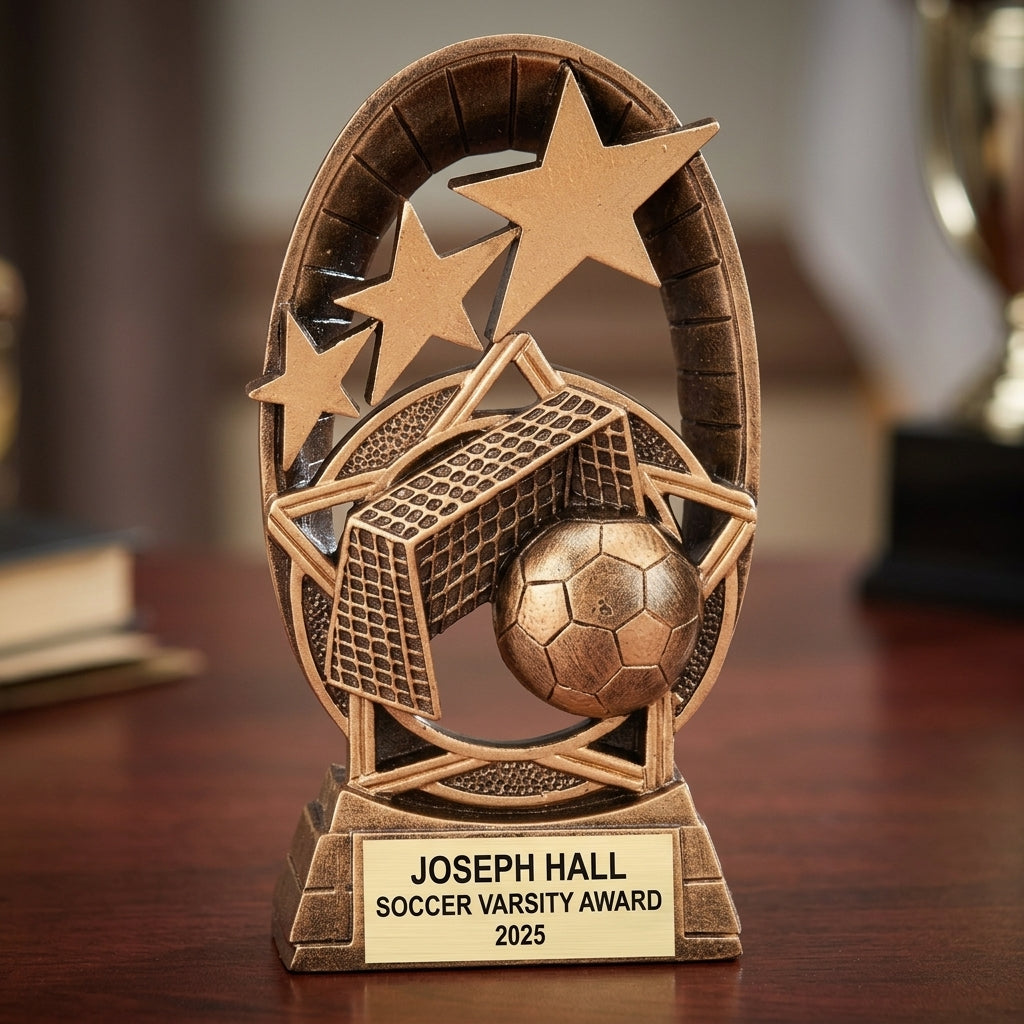 Personalized | Soccer Award | Custom Engraved | Soccer Trophy | Personalized Award | Engraved | MVP | Championship | Youth Soccer - View 2