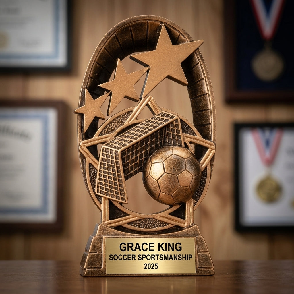 Personalized | Soccer Award | Custom Engraved | Soccer Trophy | Personalized Award | Engraved | MVP | Championship | Youth Soccer - View 3