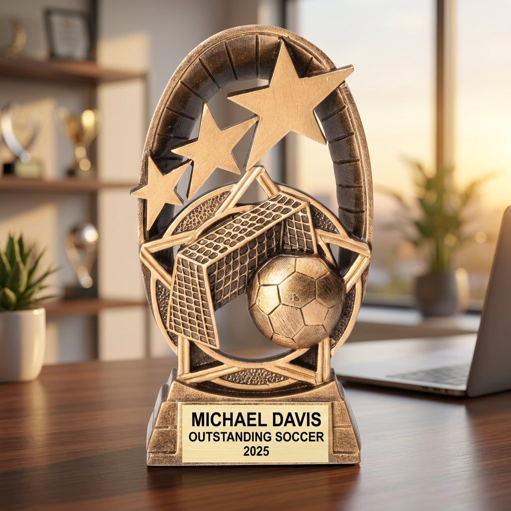 Personalized | Soccer Award | Custom Engraved | Soccer Trophy | Personalized Award | Engraved | MVP | Championship | Youth Soccer - View 5
