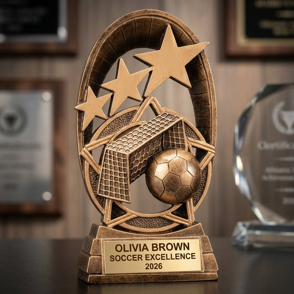 Personalized | Soccer Award | Custom Engraved | Soccer Trophy | Personalized Award | Youth Soccer | MVP | Championship | Team Gift - View 3