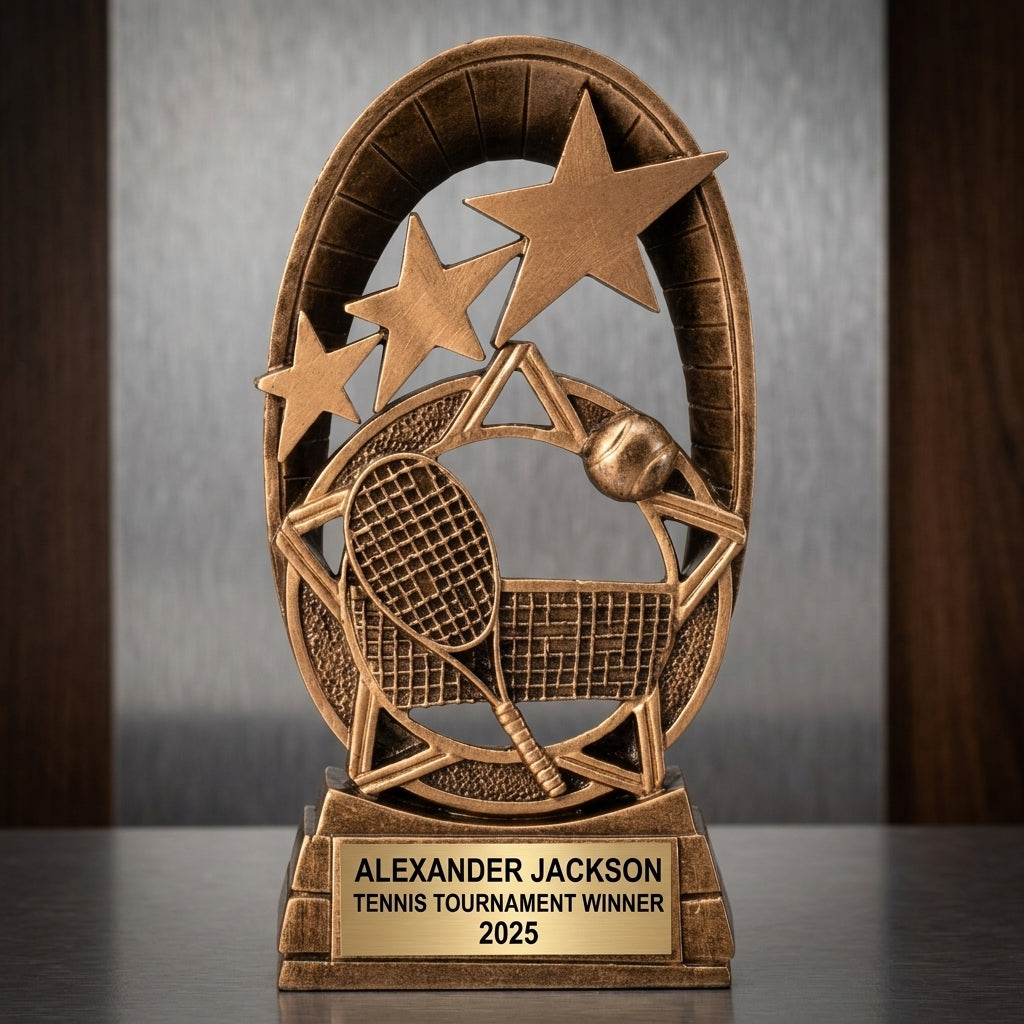Personalized | Tennis Award | Custom Engraved | Tennis Trophy | Personalized Award | Engraved Gift | Custom Tennis | Player Recognition - View 3