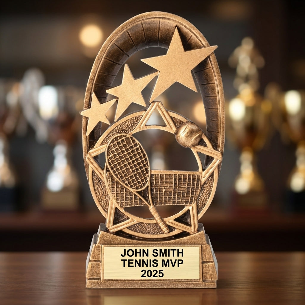 Personalized | Tennis Award | Custom Engraved | Tennis Trophy | Personalized Award | Engraved Gift | Custom Tennis | Player Recognition - View 4