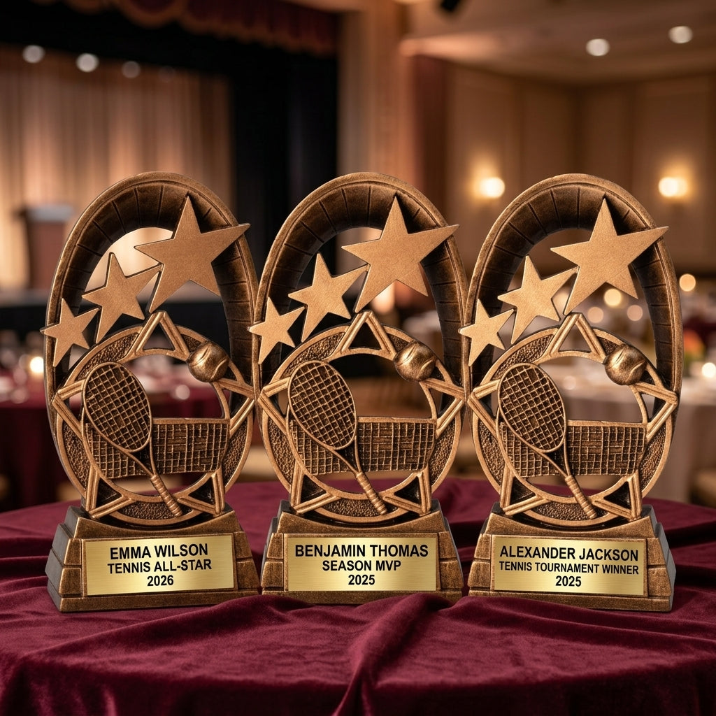 Personalized | Tennis Award | Custom Engraved | Tennis Trophy | Personalized Award | Engraved Gift | Custom Tennis | Player Recognition - View 6