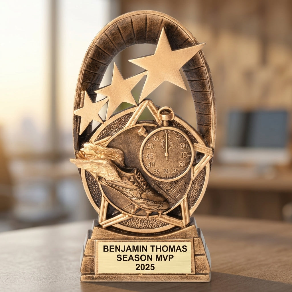 Personalized | Track and Field Award | Custom Engraved | Track | Running | Trophy | Award | Engraved | Youth | Team | Coach | Achievement - View 5