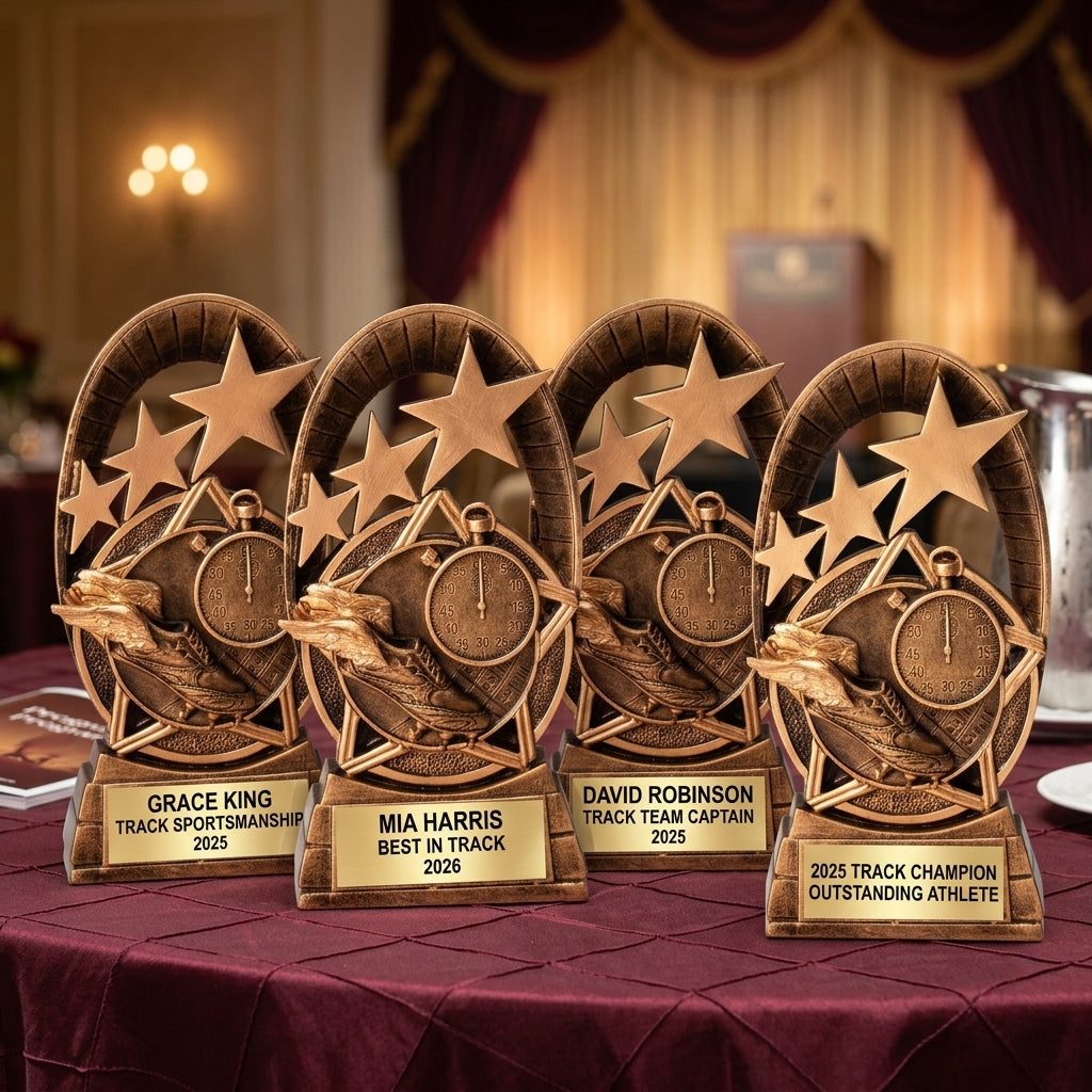 Personalized | Track and Field Award | Custom Engraved | Track | Running | Trophy | Award | Engraved | Youth | Team | Coach | Achievement - View 6